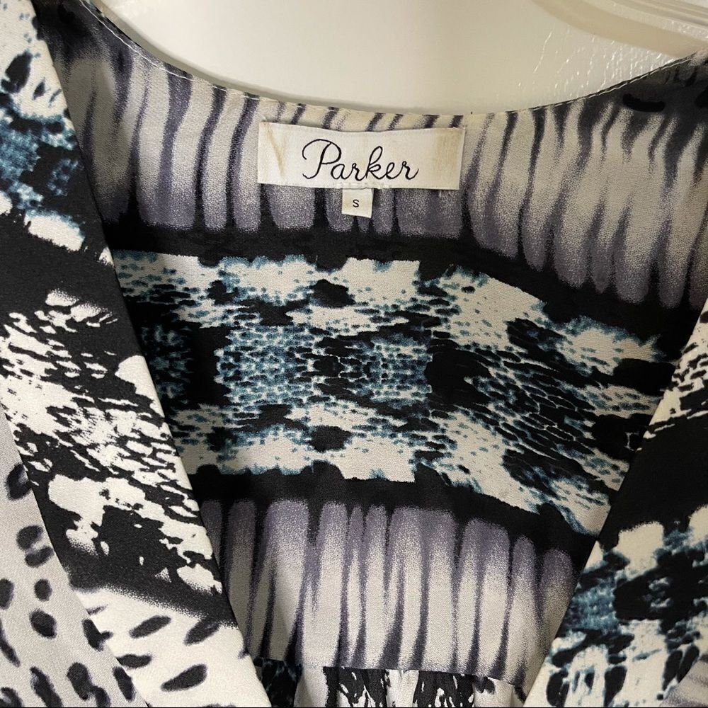 Parker Multi Python Snakeskin Silk blouse top - Picture 4 of 5